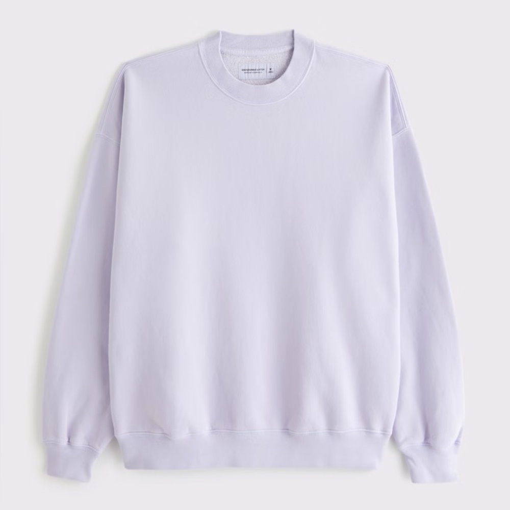 Abercrombie Essential Crew Sweatshirt, Light Purple Size M (Men’s)